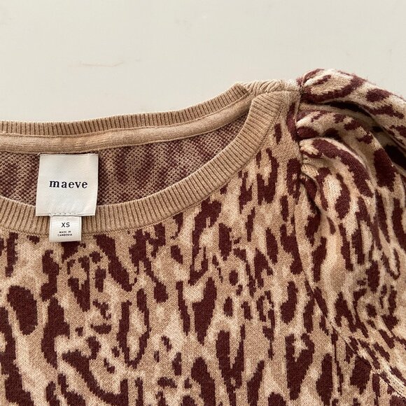 ANTHROPOLOGIE MAEVE Puff-Sleeve Pullover Sweater - Picture 3 of 6